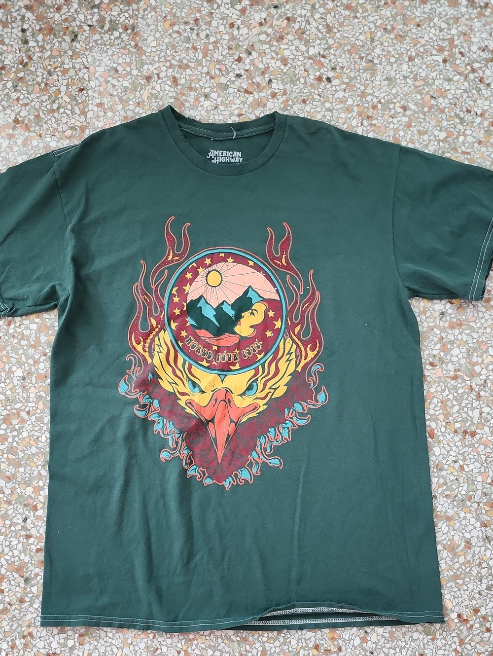 American Highway Dark Green Graphic Eagle Short-Sleeve Tee